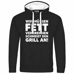 deinshirt Kapuzenpullover Herren Mit Print Motiv Grau/Schwarz/Lila