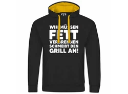 deinshirt Kapuzenpullover Herren Mit Print Motiv Gelb/Grau/Schwarz