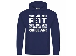 deinshirt Kapuzenpullover Herren Mit Print Motiv Dunkelblau/Blau/Schwarz/Hellblau/Grau