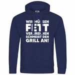 deinshirt Kapuzenpullover Herren Mit Print Motiv Dunkelblau/Blau/Schwarz/Hellblau/Grau