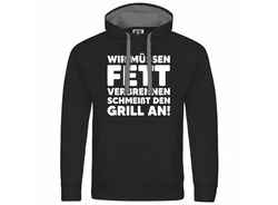 deinshirt Kapuzenpullover Herren Mit Print Motiv Schwarz/Grau