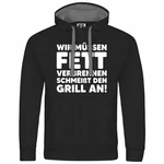 deinshirt Kapuzenpullover Herren Mit Print Motiv Schwarz/Grau
