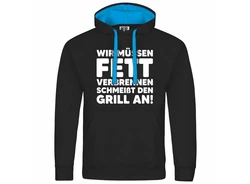 deinshirt Kapuzenpullover Herren Mit Print Motiv Schwarz/Grau/Blau/Hellblau