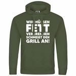 deinshirt Kapuzenpullover Herren Mit Print Motiv Dunkelgrün/Grün