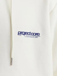 Jack & Jones Hoodie JCOUNION PRINT SWEAT HOOD Beige/Khaki/Weiß/Creme