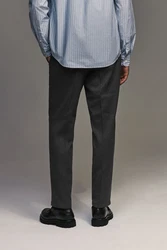 Next Stoffhose Elegante Hose Dunkelgrau/Khaki/Grau