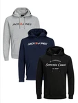 Jack & Jones Hoodie INFINITY Multipack Dunkelblau/Dunkelgrau/Hellblau/Schwarz