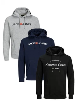 Jack & Jones Hoodie INFINITY Multipack Dunkelblau/Dunkelgrau/Hellblau/Schwarz