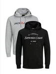 Jack & Jones Hoodie INFINITY Multipack Schwarz/Dunkelgrau/Grau