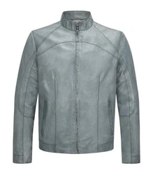Milestone Lederjacke MSWinston Biker Blouson jeans blau