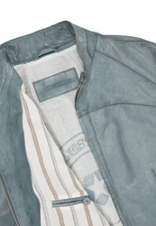 Milestone Lederjacke MSWinston Biker Blouson jeans blau