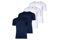 s.Oliver T-Shirt Herren Basic Rundhals Dunkelblau/Rot
