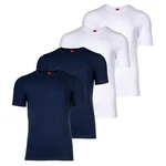 s.Oliver T-Shirt Herren Basic Rundhals Dunkelblau/Rot