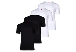 s.Oliver T-Shirt Herren Basic Rundhals Schwarz/Rot/Weiß