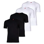 s.Oliver T-Shirt Herren Basic Rundhals Schwarz/Rot/Weiß