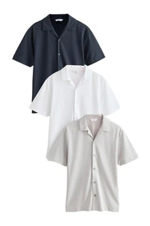 Next Kurzarmhemd 3er-Pack Hellblau/Grau/Dunkelblau/Weiß/Blau Next Kurzarmhemd 3er-Pack Hellblau/Grau/Dunkelblau/Weiß/Blau