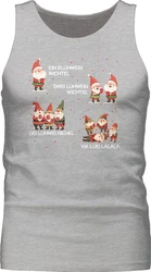 Shirtracer Tanktop Ein Glühwein Zwei Glühwein Wichtel Weihnachten Rot/Silber/Grau/Hellgrau