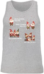 Shirtracer Tanktop Ein Glühwein Zwei Glühwein Wichtel Weihnachten Rot/Silber/Grau/Hellgrau