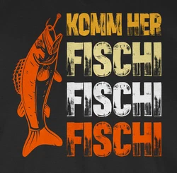 Shirtracer T-Shirt Geschenk für Angler I Komm Fischi Fischi Fischi I Angeln Geschenk Männ Angler Geschenke Schwarz/Rosa/Rot/Dunkelblau