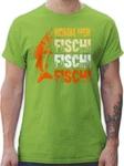 Shirtracer T-Shirt Geschenk für Angler I Komm Fischi Fischi Fischi I Angeln Geschenk Männ Angler Geschenke Grün/Neonfarben/Gelb