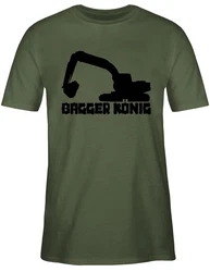 Shirtracer T-Shirt Bagger König Fahrzeuge Dunkelgrün