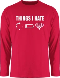 Shirtracer Rundhalsshirt Things I hate Sprüche Statement mit Spruch weiß