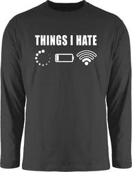 Shirtracer Rundhalsshirt Things I hate Sprüche Statement mit Spruch weiß