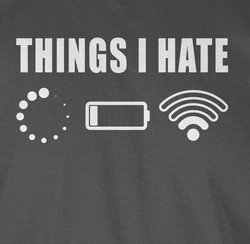 Shirtracer Rundhalsshirt Things I hate Sprüche Statement mit Spruch Dunkelgrau/Beige/Grau