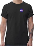 Shirtracer T-Shirt NASA Logo Space X Merchandise Weltraum Weltall Dunkelblau/Schwarz