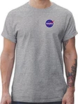 Shirtracer T-Shirt NASA Logo Space X Merchandise Weltraum Weltall Hellgrau/Grau/Silber