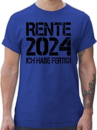 T-Shirt Rente 2024 - schwarz Rentner Rente