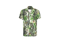 Drykorn Hemd T-Shirt uni regular fit Grün/Dunkelgrün