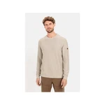 camel active Strickpullover Rundhalspullover uni regular fit Khaki/Beige/Braun