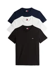 Tommy Jeans T-Shirt TJM XSLIM 3 PACK TEE Schwarz/Dunkelblau/Weiß/Rot