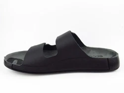 Ecco Pantolette Sandale Cozmo Flat Schwarz/schwarz