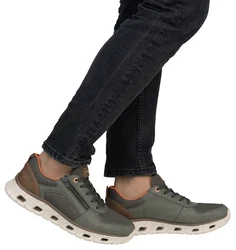 RIEKER Sport Sneaker Schnürschuh Freizeitschuh Halbschuh Dunkelgrün/Khaki/Grün