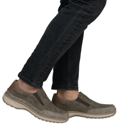 Rieker Slipper Slip-on-Sneaker Freizeitschuh Halbschuh Khaki/Braun/Grau/Dunkelgrün/Beige
