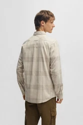 BOSS ORANGE Langarmhemd Rickert_M Khaki/Beige