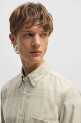 BOSS ORANGE Langarmhemd Rickert_M Khaki/Beige