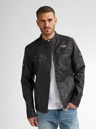 Winterjacke PU Bikerjacke Seafront