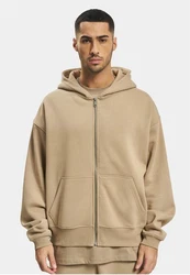 DEF Kapuzenpullover Zip Hoody Beige/Khaki/Braun