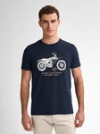 Petrol Industries T-Shirt mit Aufdruck Manta Dunkelblau