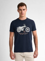 Petrol Industries T-Shirt mit Aufdruck Manta Dunkelblau