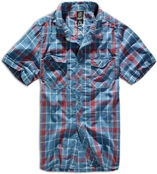 Brandit Kurzarmhemd Roadstar Blau/Hellblau/Türkis