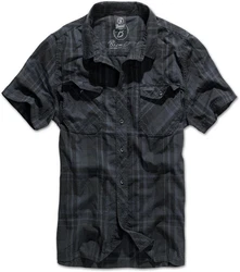 Brandit Kurzarmhemd Roadstar Schwarz/Grau/Dunkelgrau