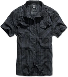 Brandit Kurzarmhemd Roadstar Schwarz/Grau/Dunkelgrau