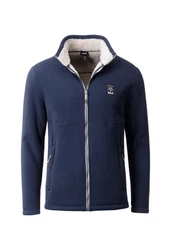 Linea Fleecejacke LPO Herren Teddyfleecejacke Reece Blau/Dunkelblau