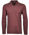 RAGMAN T-Shirt Polo LS Dunkelrot/Bordeaux/Rot