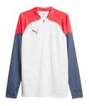 PUMA Sweater individualCUP HalfZip Sweatshirt Rot/Mischfarben/Orange/Hellblau