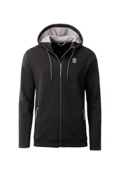 Linea Kapuzenfleecejacke Schwarz/Dunkelgrau